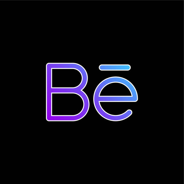 icône vectorielle de dégradé bleu Behance - Vecteur, image
