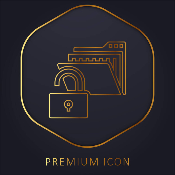 Access golden line premium logo or icon - Vector, Image