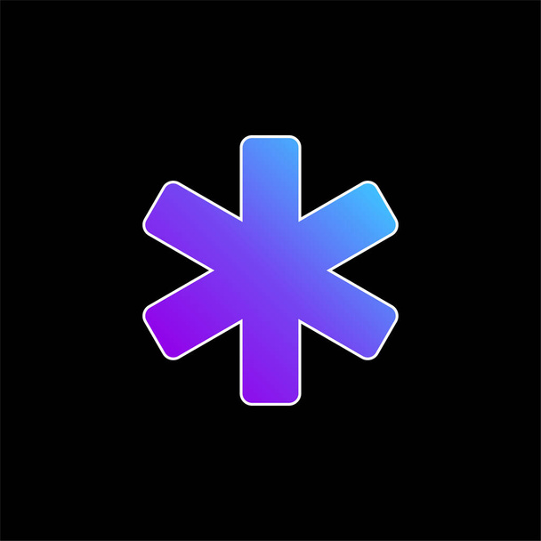 icône vectorielle de dégradé bleu astérisque - Vecteur, image