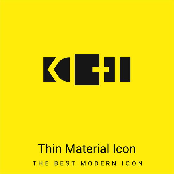 Opasek minimální jasně žlutý materiál ikona - Vektor, obrázek