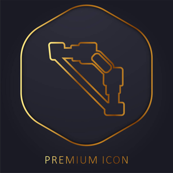 Schleife goldene Linie Premium-Logo oder Symbol - Vektor, Bild