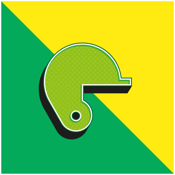 Beyzbol Yeşil ve Sarı Modern 3D vektör simgesi logosu - Vektör, Görsel