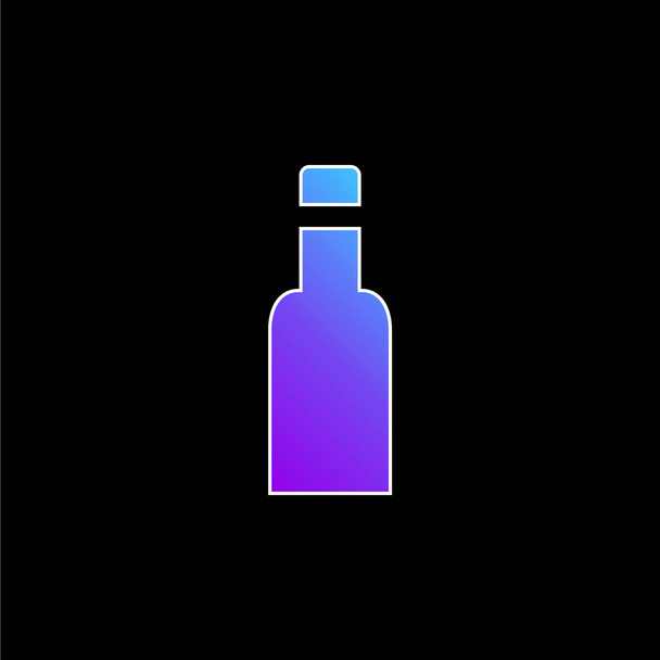 Bouteille Black Container icône vectorielle dégradée bleue - Vecteur, image