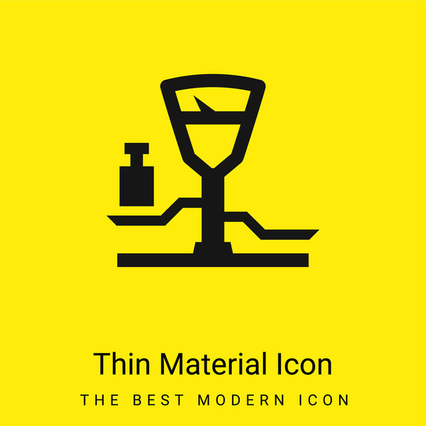 Equilíbrio mínimo ícone material amarelo brilhante - Vetor, Imagem
