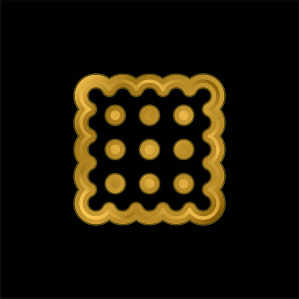 Biscuit kullattu metallinen kuvake tai logo vektori - Vektori, kuva