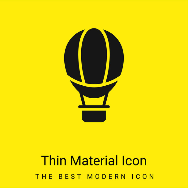 Luchtballon minimaal helder geel materiaal icoon - Vector, afbeelding