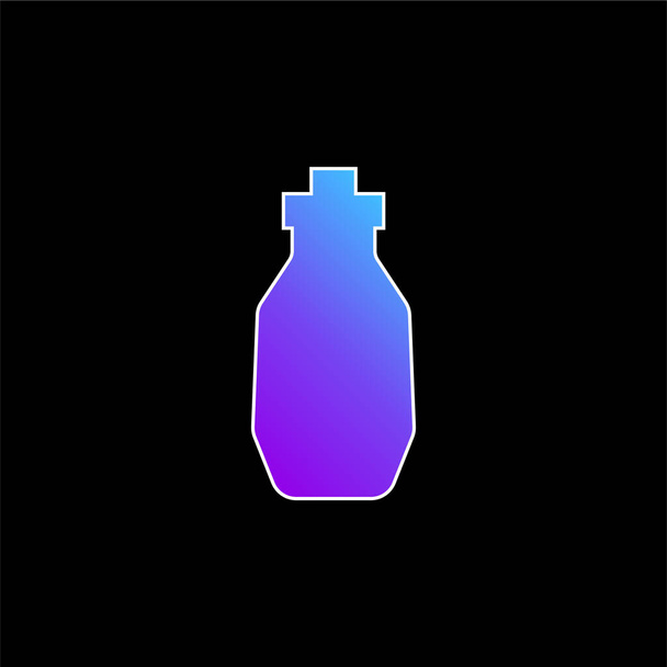 Bottle blue gradient vector icon - Vector, Image