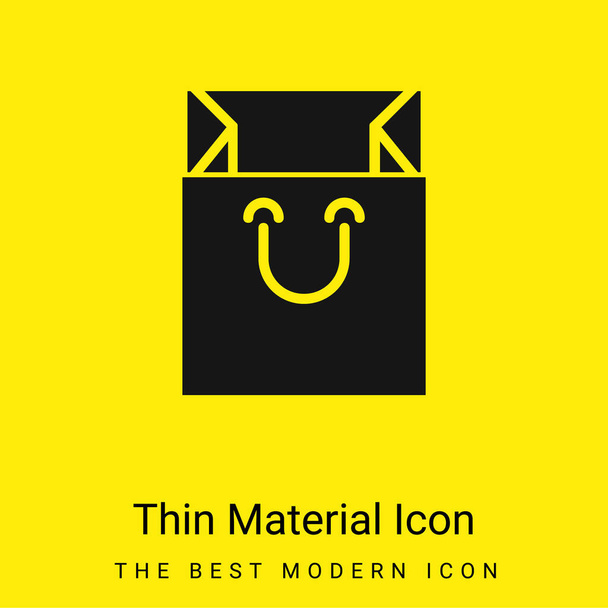 Taška minimální jasně žlutý materiál ikona - Vektor, obrázek
