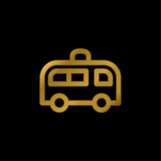 Швидка золота металева іконка або вектор логотипу
 - Вектор, зображення