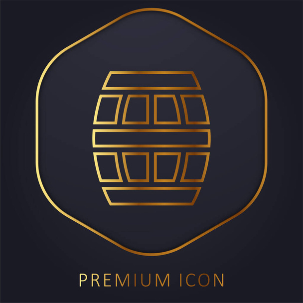 Золота лінія стволу логотип або значок преміум-класу
 - Вектор, зображення
