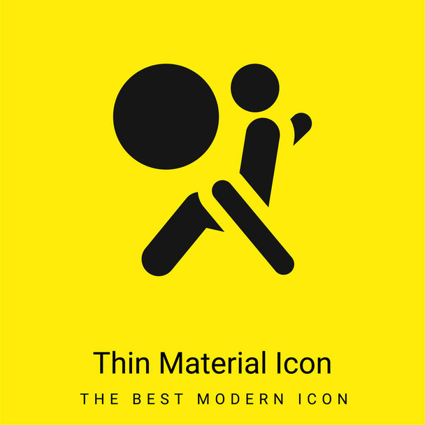 Poduszka powietrzna minimalna jasnożółta ikona materiału - Wektor, obraz