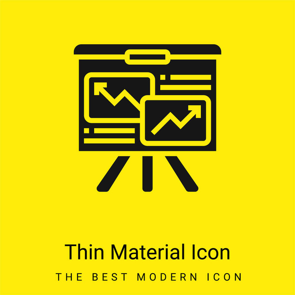 Analytique minimale jaune vif icône matérielle - Vecteur, image