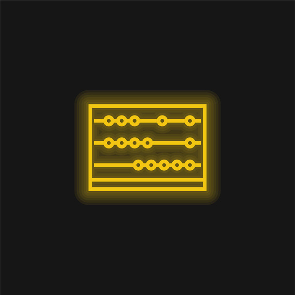 Abaco giallo incandescente icona al neon - Vettoriali, immagini