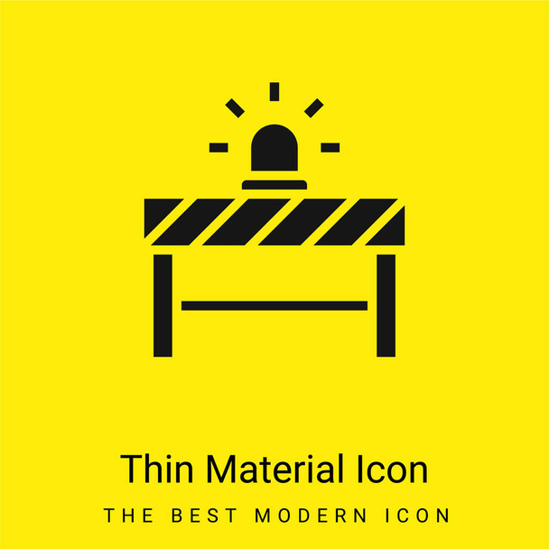 Barriera minimale giallo brillante materiale icona - Vettoriali, immagini