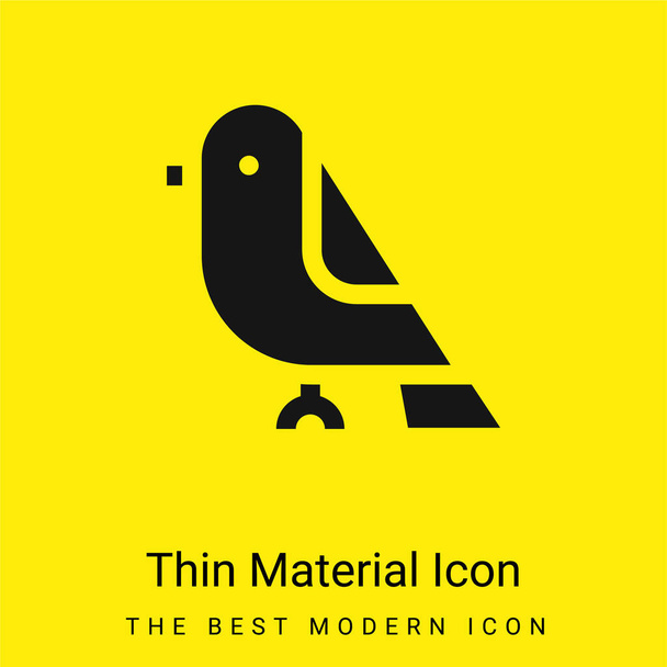 鳥の最小限の明るい黄色の材料アイコン - ベクター画像