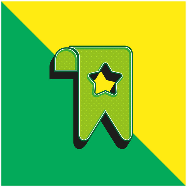 Dodaj do ulubionych Zielony i żółty nowoczesny ikona wektora 3D logo - Wektor, obraz