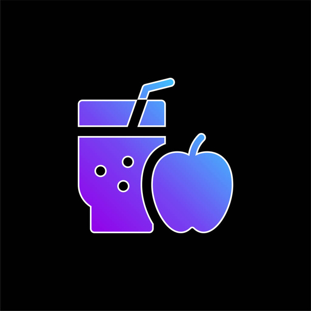 Значок синего градиента яблочного сока - Вектор,изображение