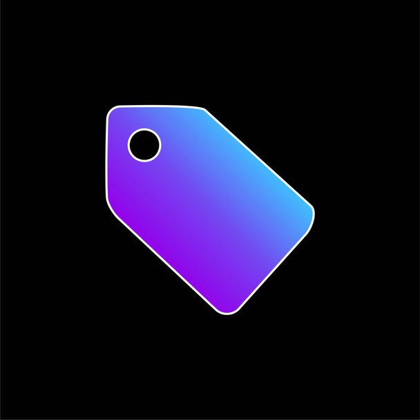 Negro etiqueta de la tienda icono de vector de gradiente azul - Vector, imagen