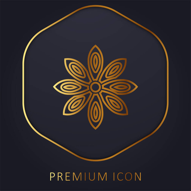 Ánizs arany vonal prémium logó vagy ikon - Vektor, kép