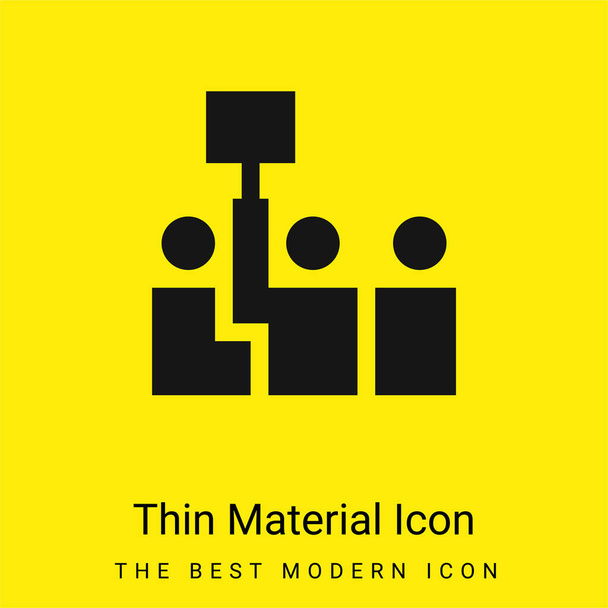 Reuction minimal bright yellow material icon - Вектор,изображение