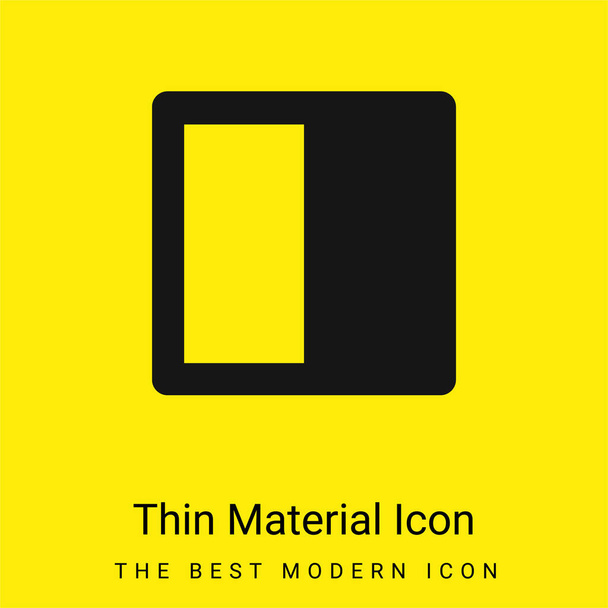 Bianco e nero minimale brillante icona materiale giallo - Vettoriali, immagini