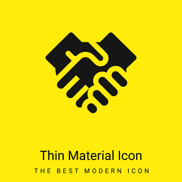 Dohoda minimální jasně žlutý materiál ikona - Vektor, obrázek