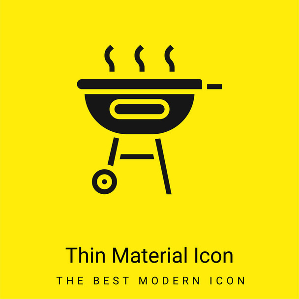 Grilování minimální jasně žlutý materiál ikona - Vektor, obrázek