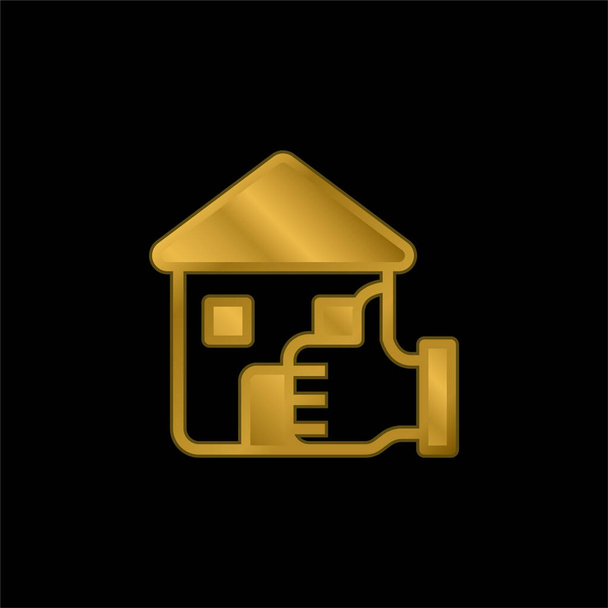Mejor Elección chapado en oro icono metálico o logo vector - Vector, imagen