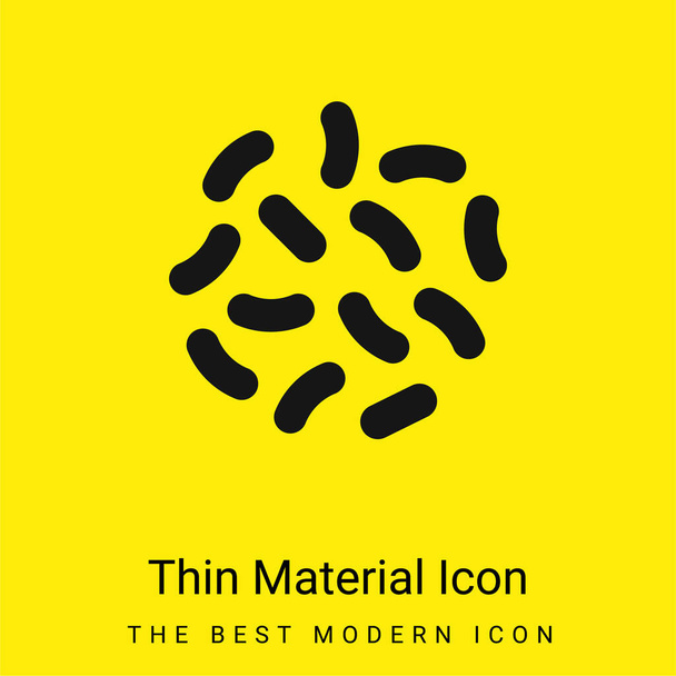 Bacteria minimal bright yellow material icon - Vector, Image