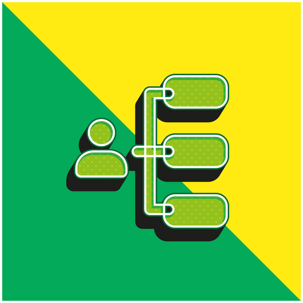 Boss Zielony i żółty nowoczesny ikona wektora 3D logo - Wektor, obraz