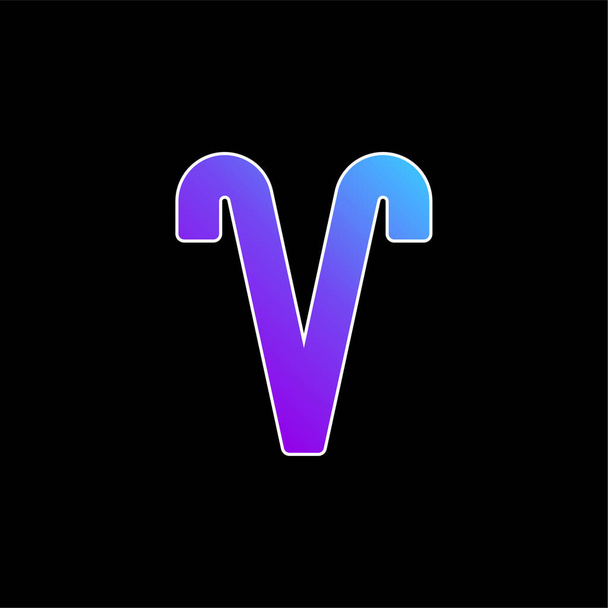 Aries azul icono de vector gradiente - Vector, imagen