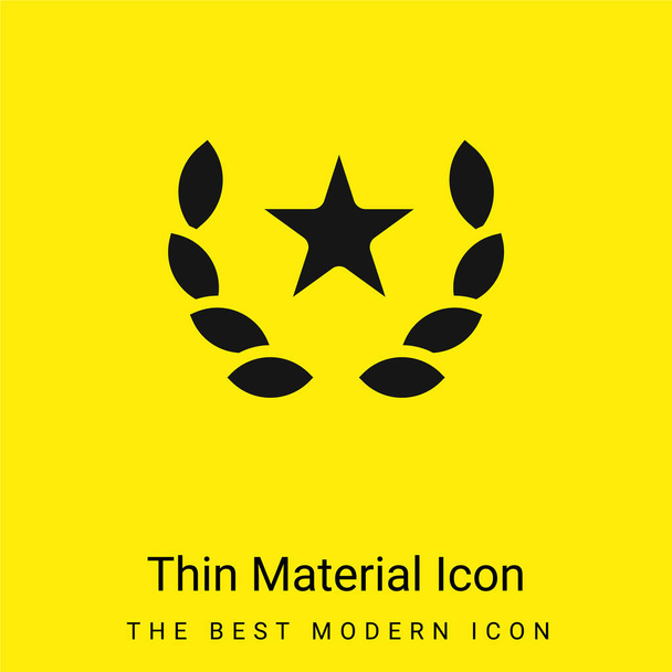 Premio mínimo icono de material amarillo brillante - Vector, Imagen