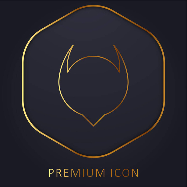Forma abstracta línea dorada logotipo premium o icono - Vector, imagen