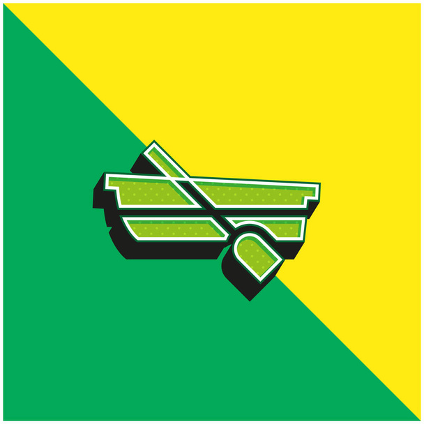 Vene Vihreä ja keltainen moderni 3d vektori kuvake logo - Vektori, kuva