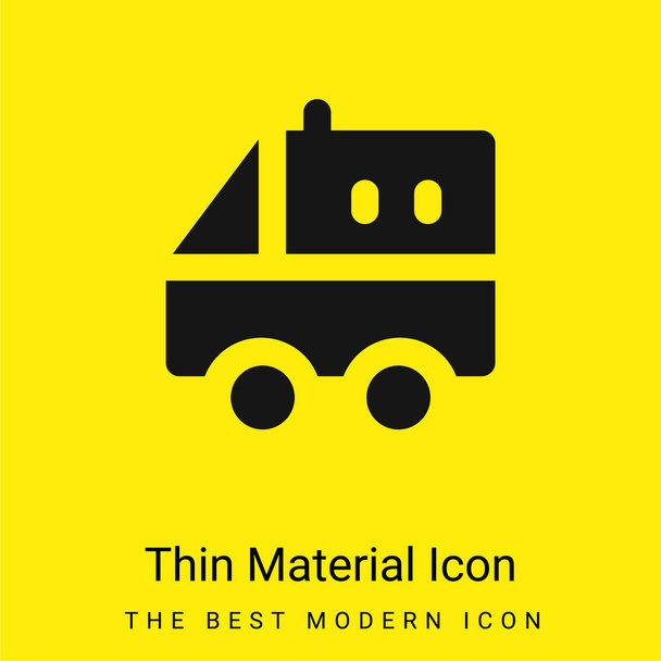 Ambulance minimální jasně žlutý materiál ikona - Vektor, obrázek