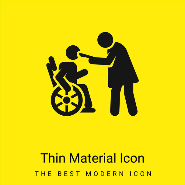 Asistence minimální jasně žlutý materiál ikona - Vektor, obrázek
