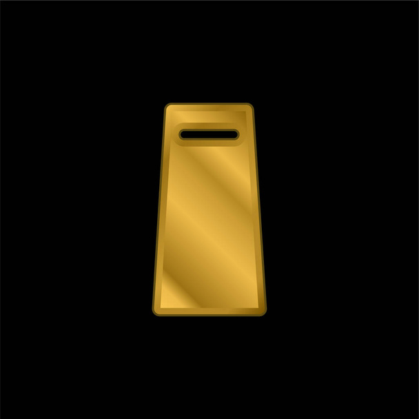 Tasche vergoldet metallisches Symbol oder Logo-Vektor - Vektor, Bild