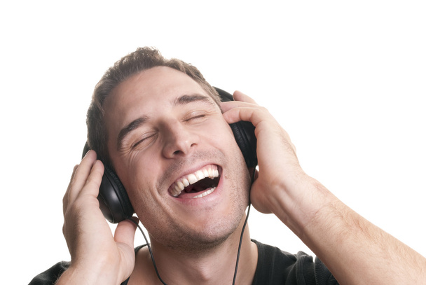 muž poslouchá hudbu - Fotografie, Obrázek