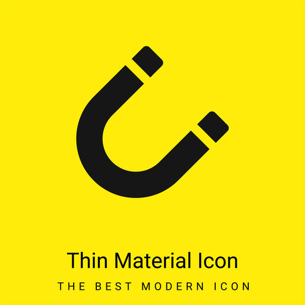 Atrakce minimální jasně žlutý materiál ikona - Vektor, obrázek