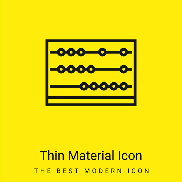 Abacus minimális fényes sárga anyag ikon - Vektor, kép