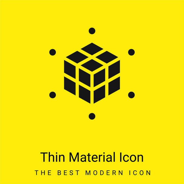 3D tisk minimální jasně žlutá ikona materiálu - Vektor, obrázek