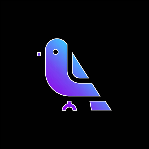 Pájaro azul gradiente vector icono - Vector, imagen
