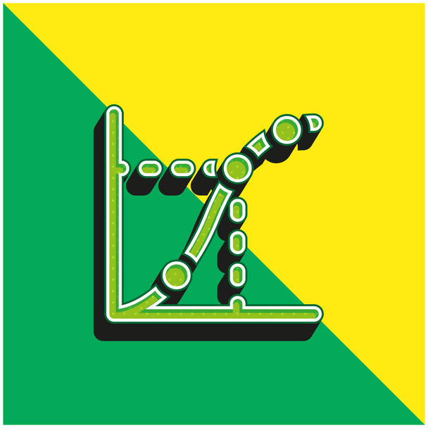 Άξονας Πράσινο και κίτρινο σύγχρονο 3d διάνυσμα εικονίδιο λογότυπο - Διάνυσμα, εικόνα