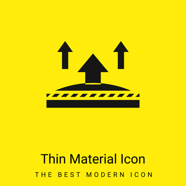 Prodyšná minimální jasně žlutá ikona materiálu - Vektor, obrázek