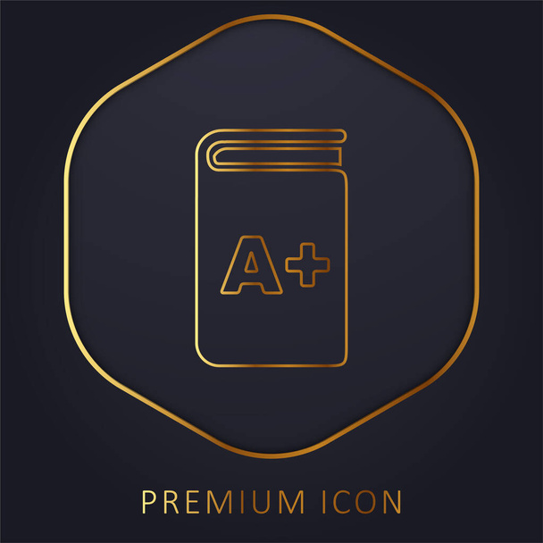 Book golden line premium logo nebo ikona - Vektor, obrázek