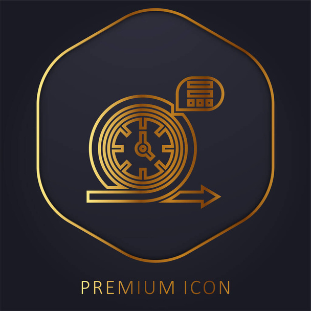 Agile golden line premium logo or icon - Vector, Image