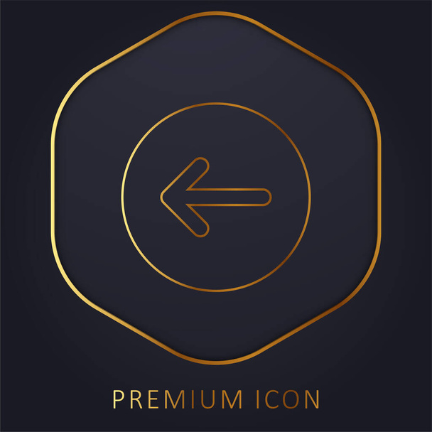 Zurück goldene Linie Premium-Logo oder Symbol - Vektor, Bild