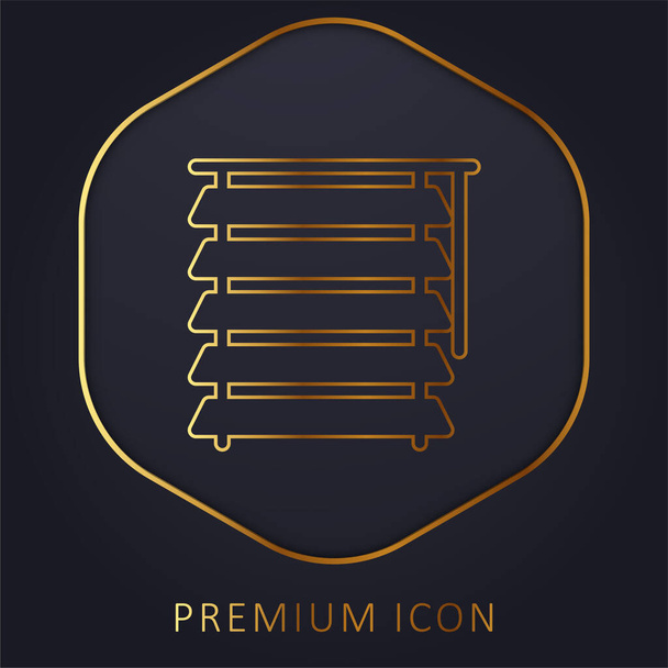 Blind golden line premium logo or icon - Vector, Image