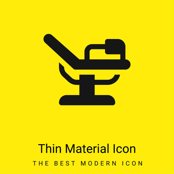 Birth Bed minimal bright yellow material icon - Vector, Image