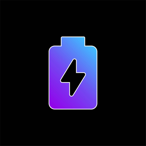 Vektorová ikona modrého přechodu nabíjení baterie - Vektor, obrázek